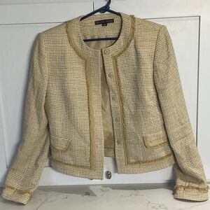 Antonio Melani Beige Tweed Blazer